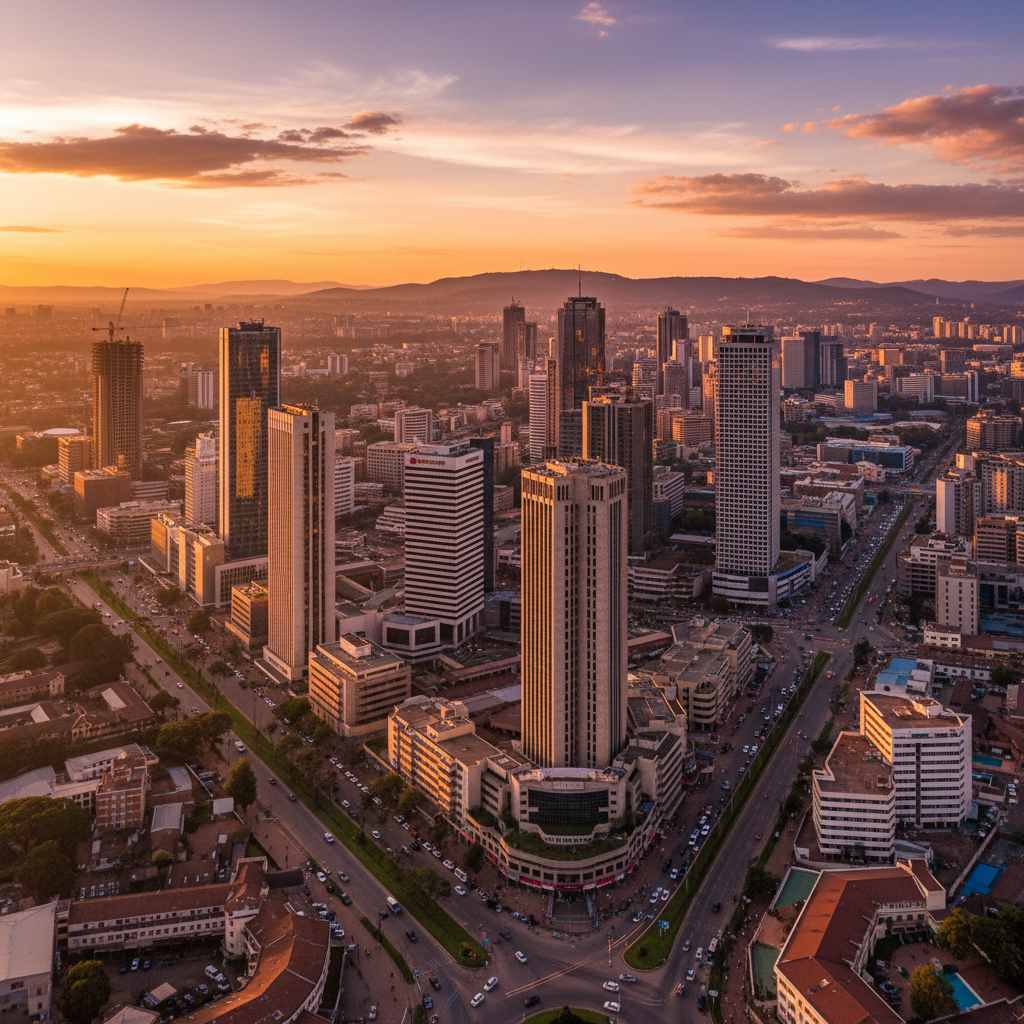 Nairobi city aerial view
