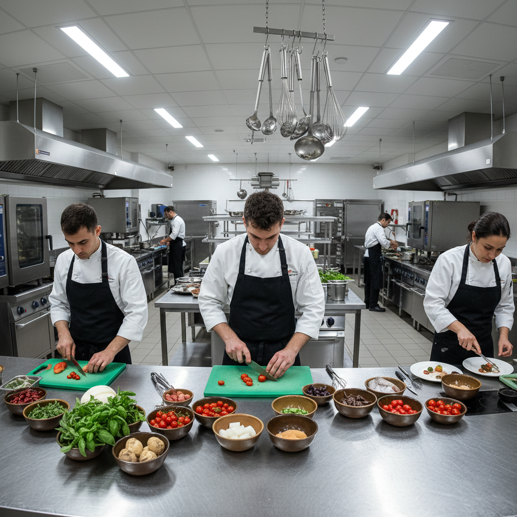 Professional chef in kitchen